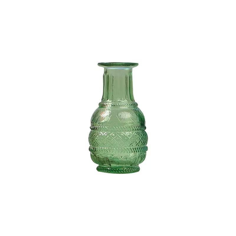 European Multicolor Vase Glass Flower Pot Basket Bottle Decoration Home Nordic Dry Transparent Hydroponic Small Bottle Gift