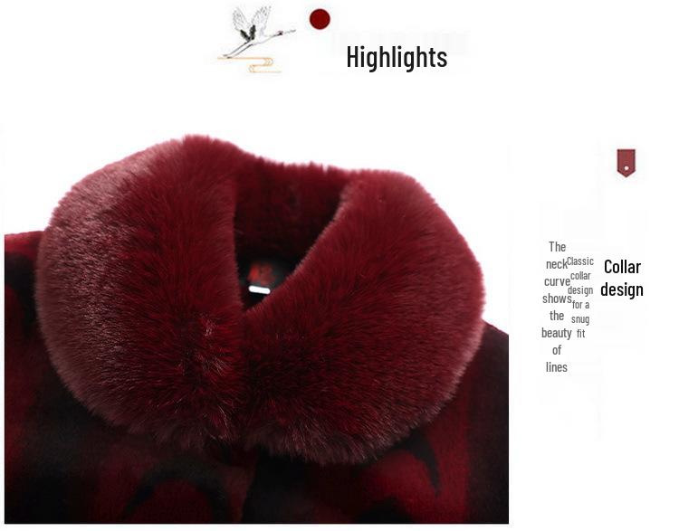 Mink Velvet Coat for Middle-Aged & Elderly Women – 2025 New Style Velvety Thickened Winter Outerwear