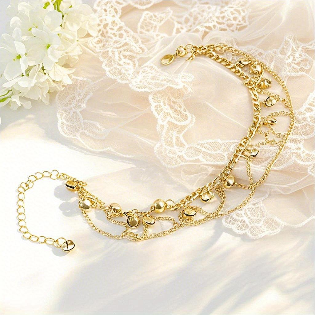 Европейская и американская женская модная богемная шик цепочка на щиколотку с бубенчиками Su золотистый