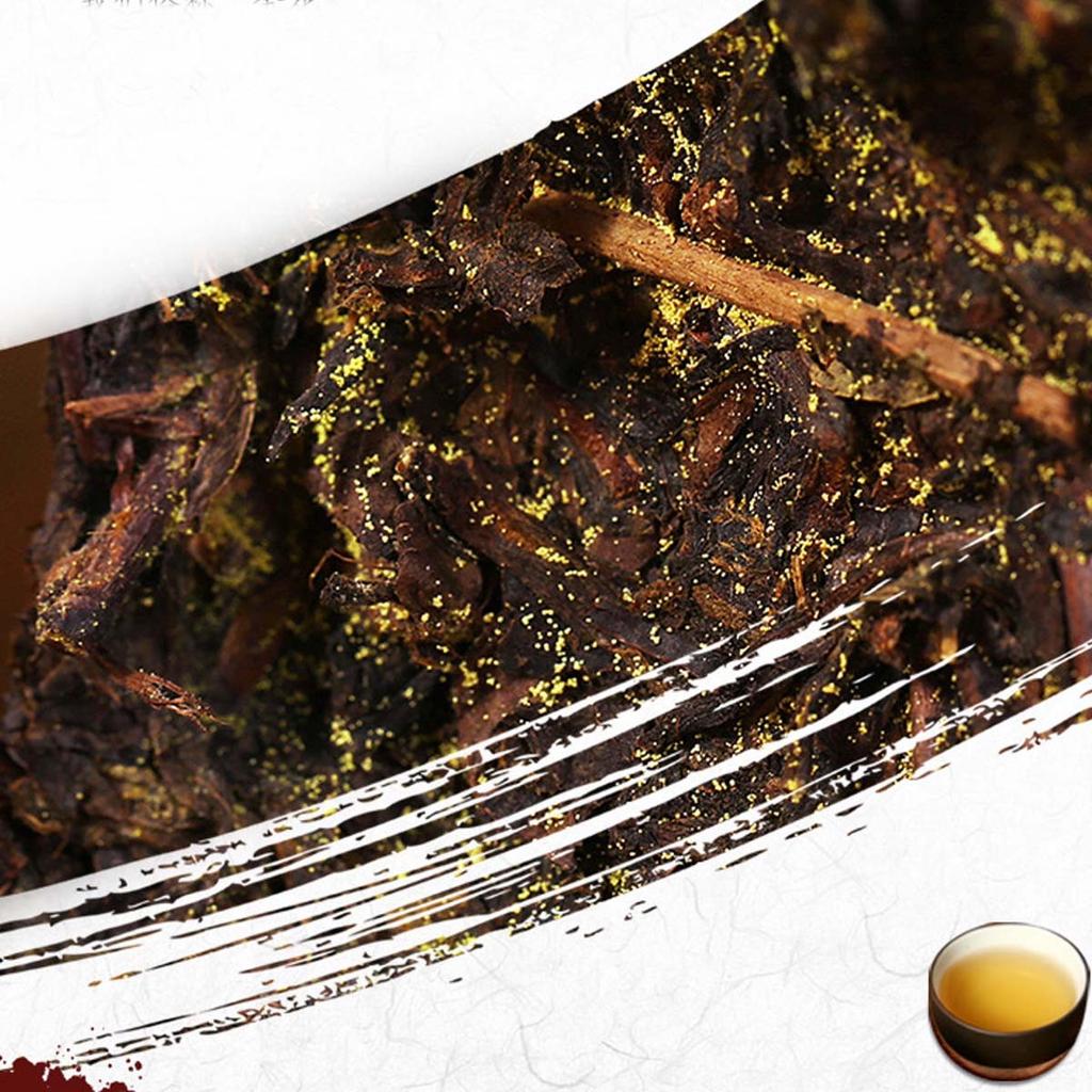 12 Years 1000g China Hunan Anhua Black Tea Handmade Brick Tea Fu Cha Green Food
