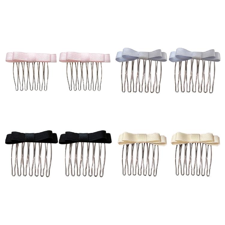 Sweet Bowknot Hair Comb Girl Hair Styling Hair Bows Antislip Women Hair Decors