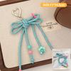 Creative Ins Style Braided Colorful Rope Keychain Trendy Bow Keyring For Girls Bag Pendant Backpack Hanging Decoration