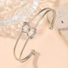 European and American Design Sense Double-layer Hollow Knotted Open Bracelet Commuter Style and Flat Line Hand Jewelry