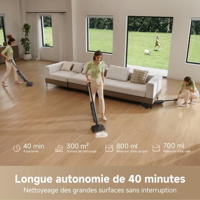 MOVA M10 - Aspirateur Eau Et Poussière - Flexible Et Pivotant À 90° - Lavage De Brosse 75 °C - Aspiration 18 kPa