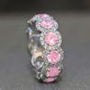 Huitan Sparkling Cubic Zirconia Promise Rings for Women Wedding Engagement Bands CopperColor New Modern Fashion Female Jewelry