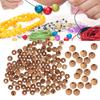 200pcs Polished Finish Wooden Beads Round Craft Beads Beads Peach Wood Beads  DIY Crafts