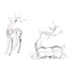 1Pc  Deer Figurines Desktop Ornament Transparent Elk Reindeer Sculpture