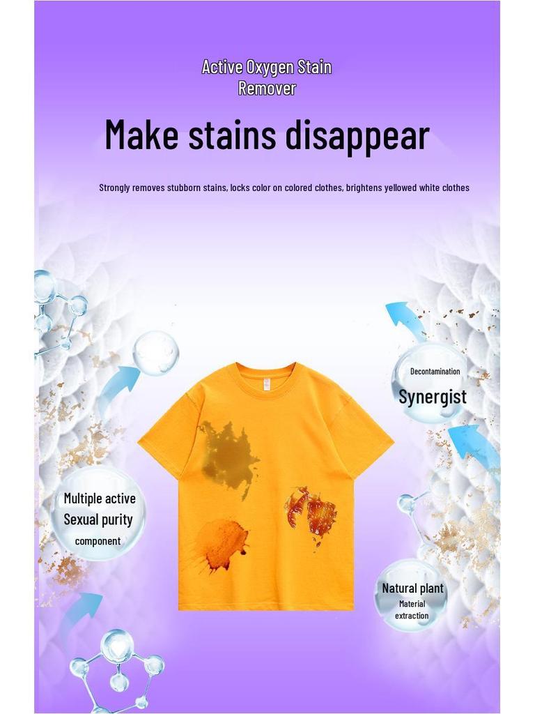 Colored & White Clothes Stain Remover: De-yellowing, Whitening & Collar Cleaner