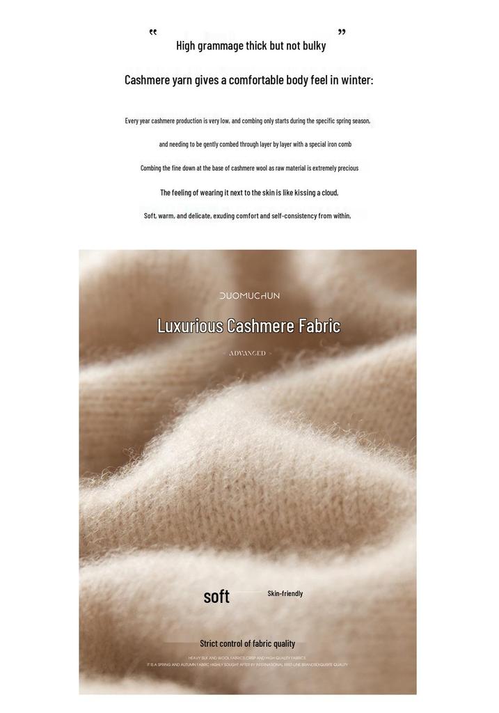 Women's Autumn Winter Cashmere Blend Soft Knit Turtleneck Sweater