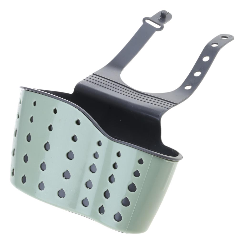 Silicone Hanging Drain Basket Adjustable Sink Hanging Basket Storage Holder for Kitchen Cleaning Essentials