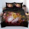 Luxo galáxia azul escuro conjunto de cama gêmeo completa rainha rei tamanho edredão/colcha conjunto estrelas brilhantes céu estrelado consolador capa