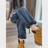 2024 Autumn/Winter Women's Velvet High-Waist Straight Jeans - Retro, Slim Fit, Versatile, Thickened Casual Pants