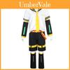 Vocaloid Kagamine Twins Cosplay Costume Set With Printed Jacket For Anime Fans