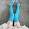 Candy Knee Socks Trend Internet Celebrity Japanese And Korean Long Socks Over Knee Socks Solid Color High Stockings Suspender Socks