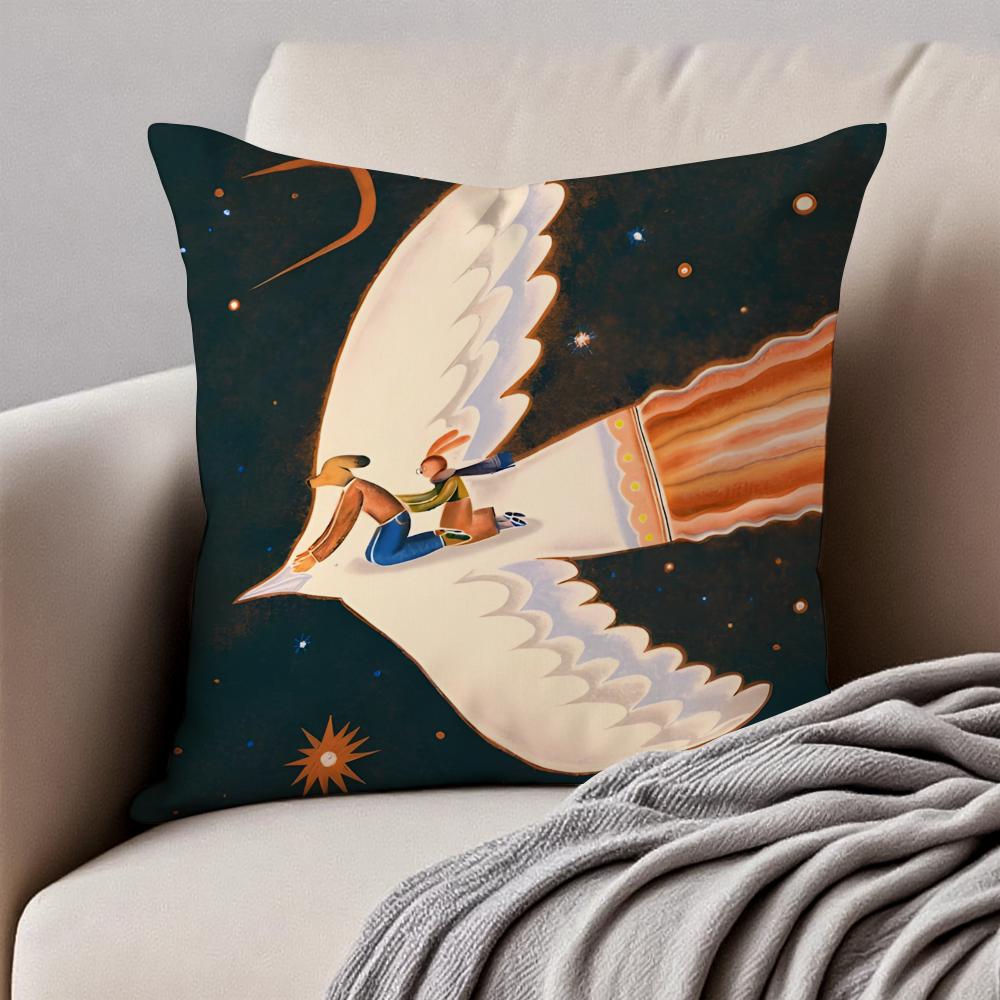 art LLisk Feng Cushion Cover Pillowcase Antidustmite Invisible Zipper Short Plush Sofa Cushion