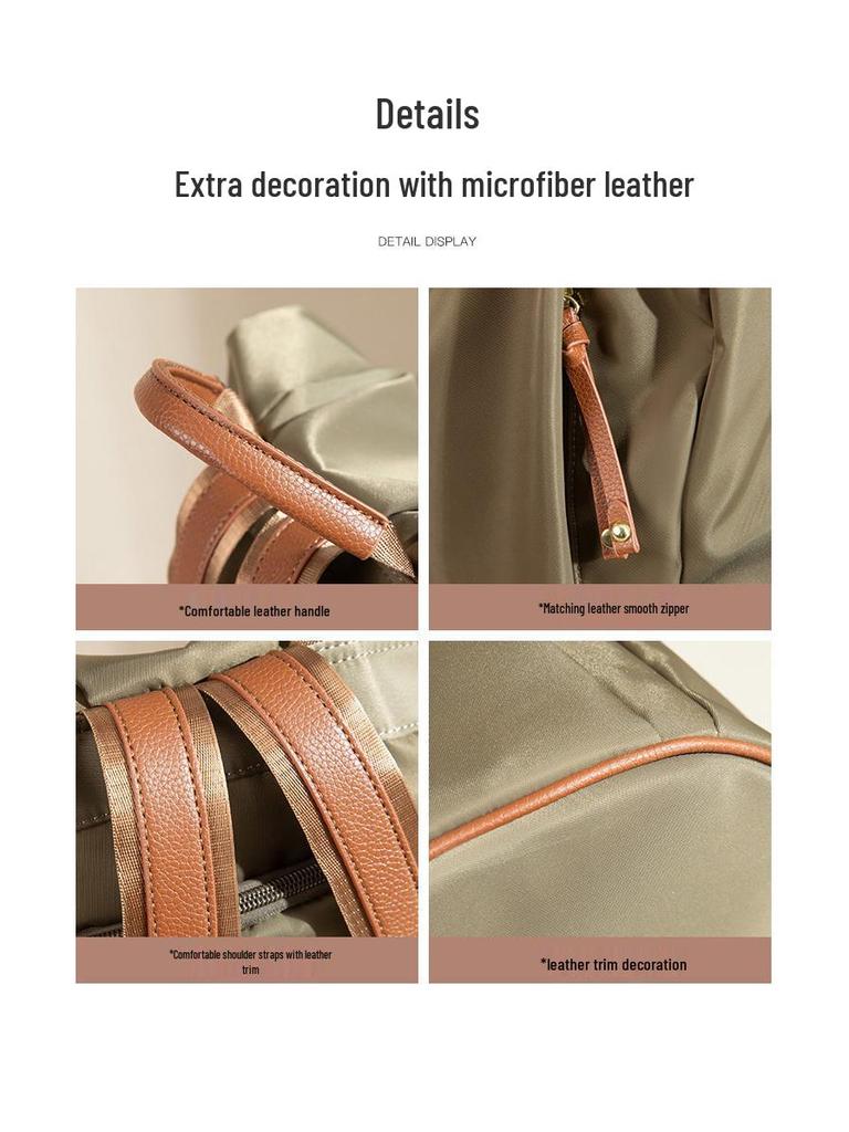 Women's Color Block Nylon Oxford Backpack - 2025 Fashion, Lightweight & Large Capacity for Travel & Commuting