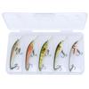 5pcs Floating Trout Lure Artificial Bait Kit 75mm 5g Black Minnow Crankbaits Fishing Lure Set Wobblers For Pike Fishing