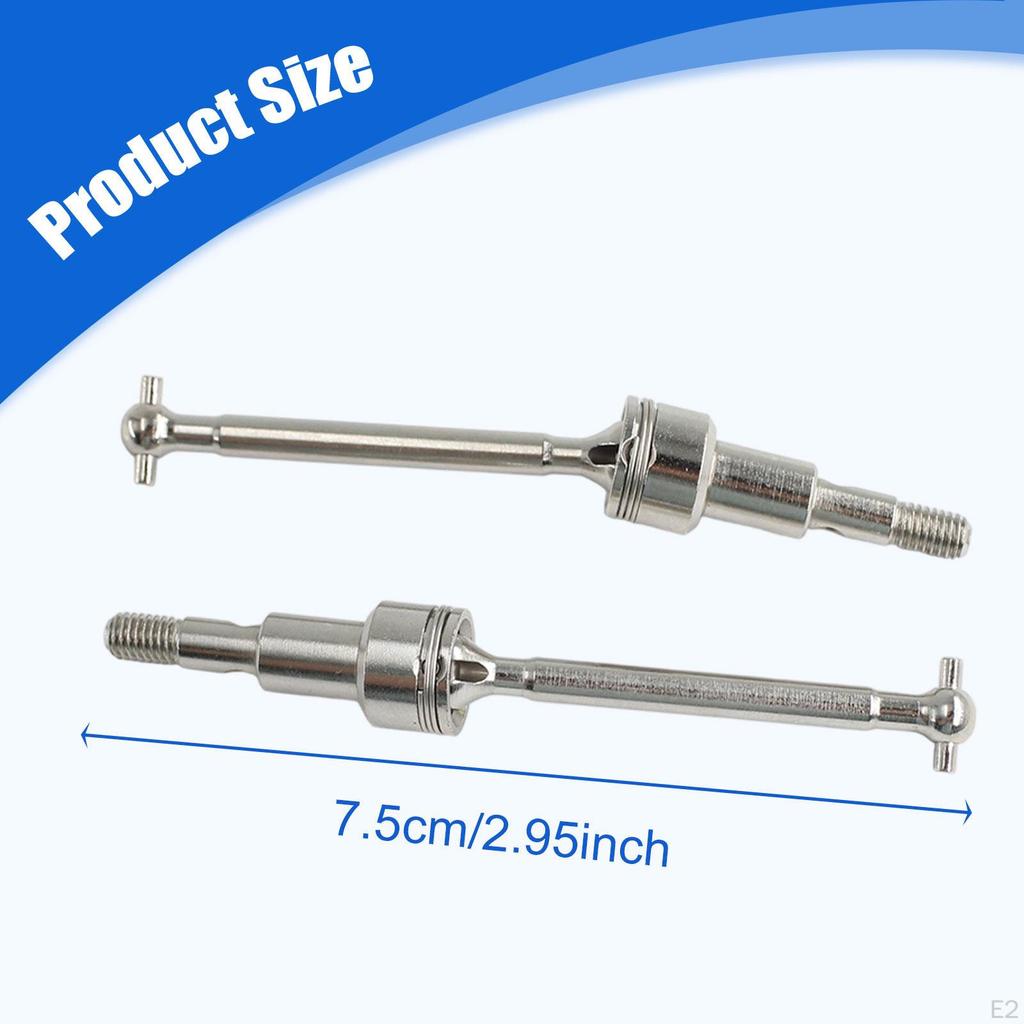 Metal RC Car Front CVD Shafts Set for 1:18 Scale Supplies Components Repairing Sturdy Upgrade