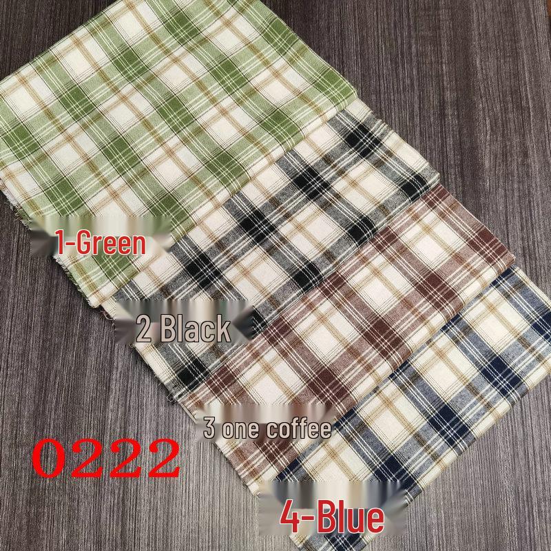 Children's Twill Plaid Flannel Shirt Fabric - Yarn Dyed, Brushed Cotton