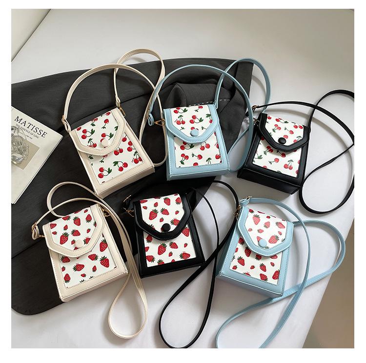 2025 Trendy Fresh Sweet Mori Style Women's Crossbody Phone Bag with Ins Print
