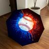 1 Stück Baseball Splatter Art Print Regenschirm mit Kunststoffgriff, Geeignet für alle Jahreszeiten Zuhause Reisen Outdoor RegenschirmDD070