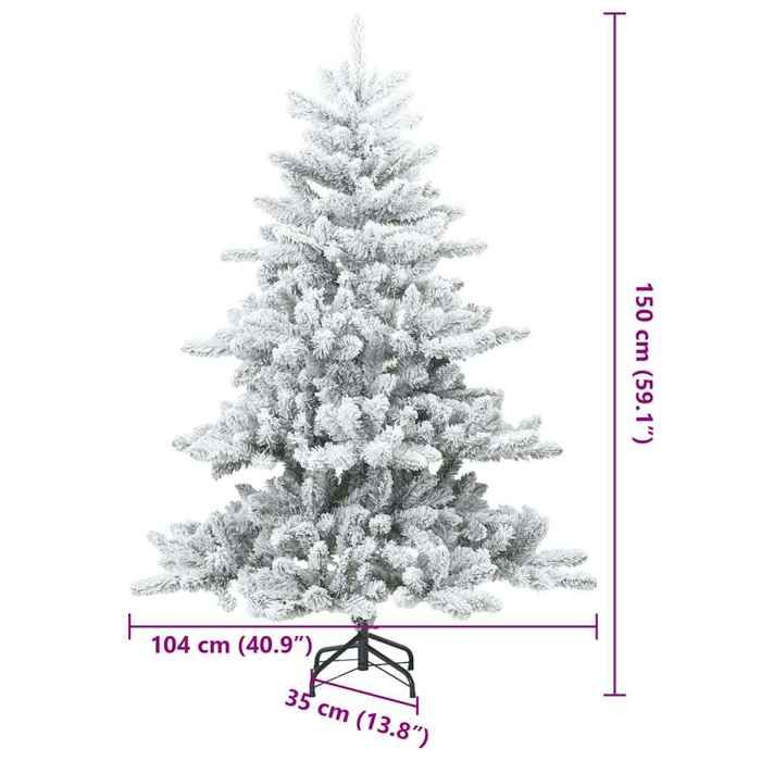 VidaXL Sapin de Noël artificiel à branches pliantes, duveteux de neige, Salon, Sapin de Noël moderne, Artificiel 42019327