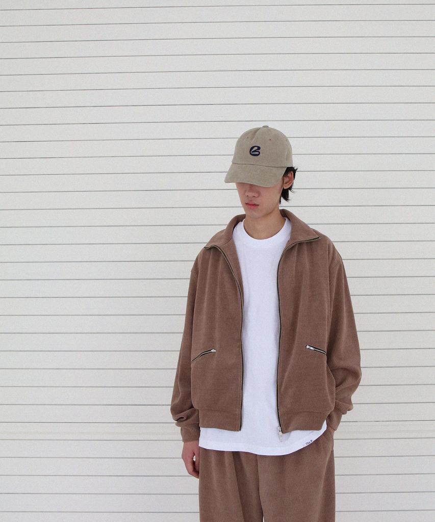 BLUFF B Initial Logo Ball Cap [Beige]