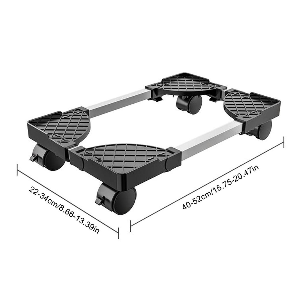 Computer Tower Stand Adjustable Mobile CPU Bracket with Universal Wheel Stainless Steel PC Tower