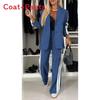 Fall Women Long Sleeve Blazer Suit With Pockets For Office Casual Style