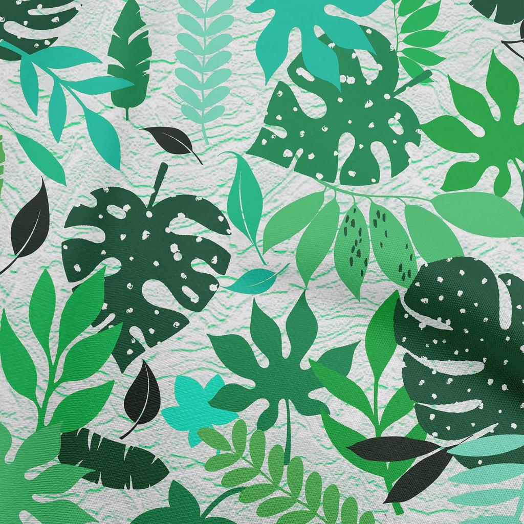 oneOone Cotton Flex Blue Fabric Leaves Sewing Craft Projects Fabric Prints By Yard 40 Inch