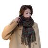 Scarf women's winter, autumn and winter new models, new atmosphere, warm and versatile, high-end plaid scarf