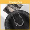 Minimalist Titanium Steel Chain Necklace With Geometric Pendant For Unisex Daily Wear