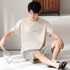 Men's Pajamas Summer Cool Modal Thin Short-sleeved Shorts 1011 New Soft Loungewear Set