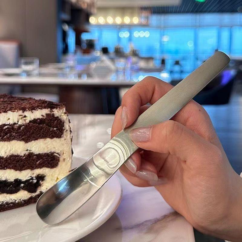 Dessert Spoon Stainless Steel Long Handle Premium Will Carry Mixed Mixing Coffee Cake Ice Cream Cheese Spoon Kitchen Utensils