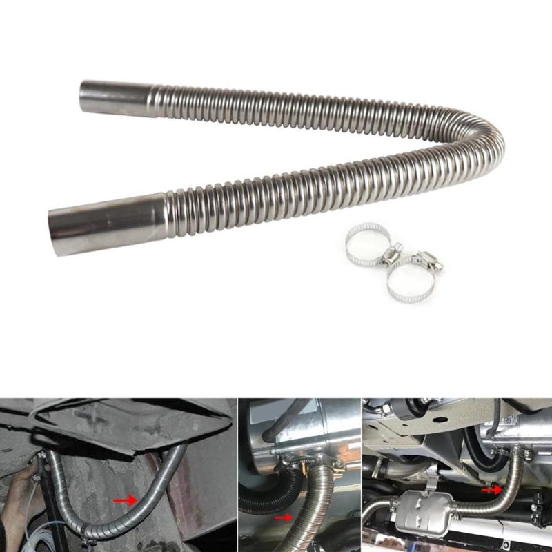 Efficient Car Heater Exhaust Pipe Stainless Steel Exhaust Duct Improve Engine Temperature for Easy Start & Reduced Wear