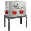 Automatic Chicken Feeder, 27 L, 6 Ports, Lockable Lid, 42 x 25 x 55 cm, Steel