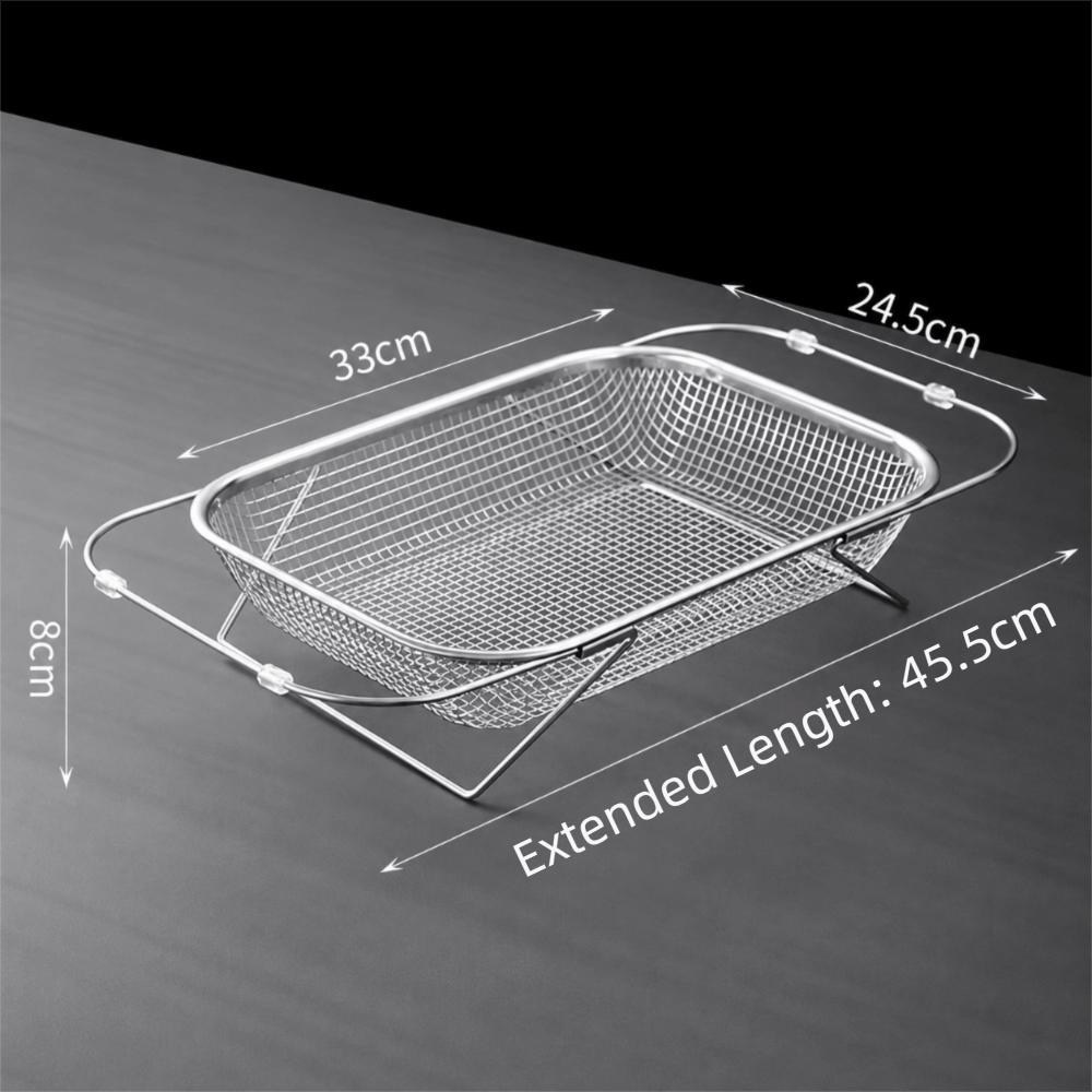 S/M/L Sink Drain Basket Stainless Steel Vegetable Tableware Holder Kitchen Draining Rack  Kitchen