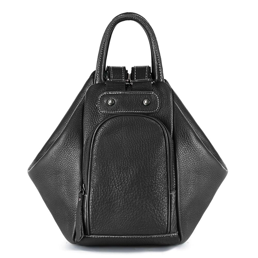 

Zency Натуральная кожа Женский рюкзак Рюкзак Большая вместимость Для Путешествий чёрный