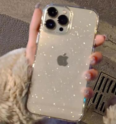 Luxury Bling Glitter Clear Phone Case for IPhone 16 15 14 13 12 11 Pro Max X XR XSPlus Shockproof Transparent Soft Cover