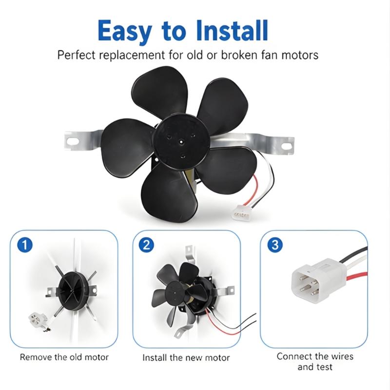 Dunstabzugshauben-Gebläsemotor-Baugruppe mit vorverdrahtetem Stecker, 120V 60Hz Ersatzteil für die Reparatur von Küchenabzügen, Haubenservice und Hauswartung