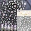 Laser Sliver Star Ocean Dolphin Whale Shoal of Fish Bubbles Sea Marine Organisms Nail Art Sticker Self Adhesive Manicure Decal