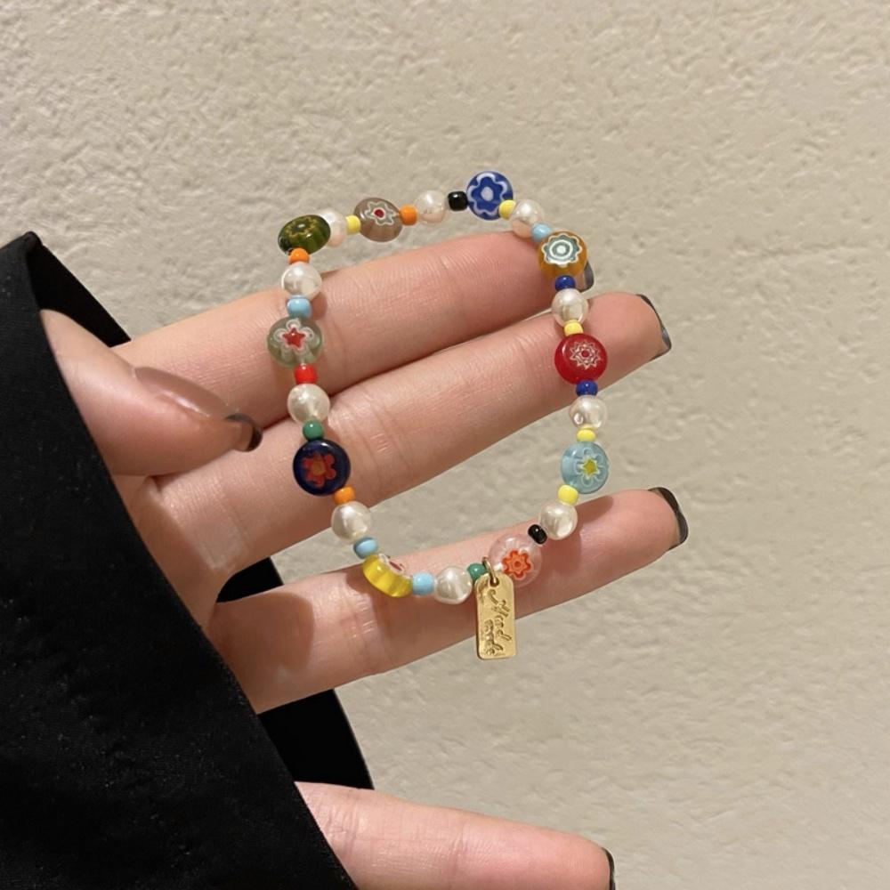 

Summer Vintage Fashion Candy Color Bracelet For Women Girl High-end Personality Bracelets Female Jewelry