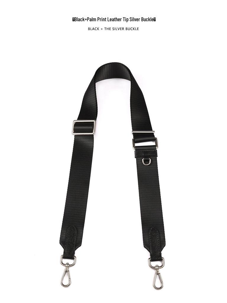 Black Wide Replacement Shoulder Strap for Hobo Cotton/Nylon Crossbody Bag or Backpack