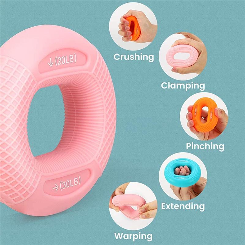 Silikon Verstellbarer Handgriff 20-80Lb Greifring Finger-Unterarm-Trainer Karpalexpander Muskeltraining Übung Fitnessstudio Fitness