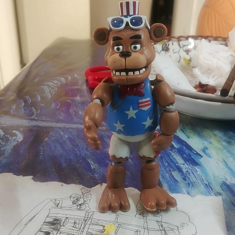 In Stock Merican Commemorative Edition 5 Inch Teddy Bear Articulated Action Figure Collectible Toy Collectors Doll