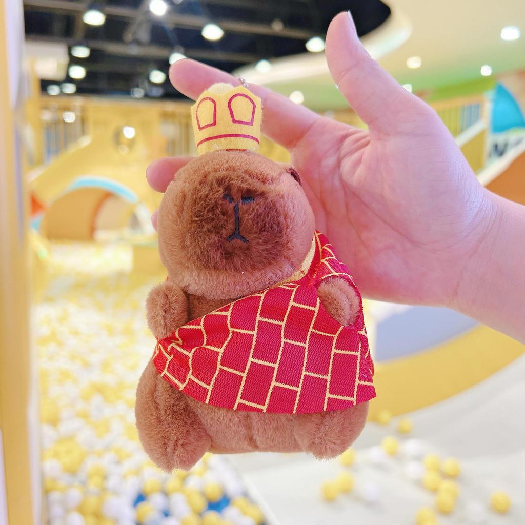 Little Red Book Capybara & Guinea Pig Plush Keychain Ornament