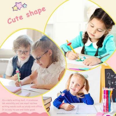 Large Mouth Ballpoint Pens Cartoon Gel Pen Cute Students Stationery Pen Fun Writing Tools for School Office And Gift Giving