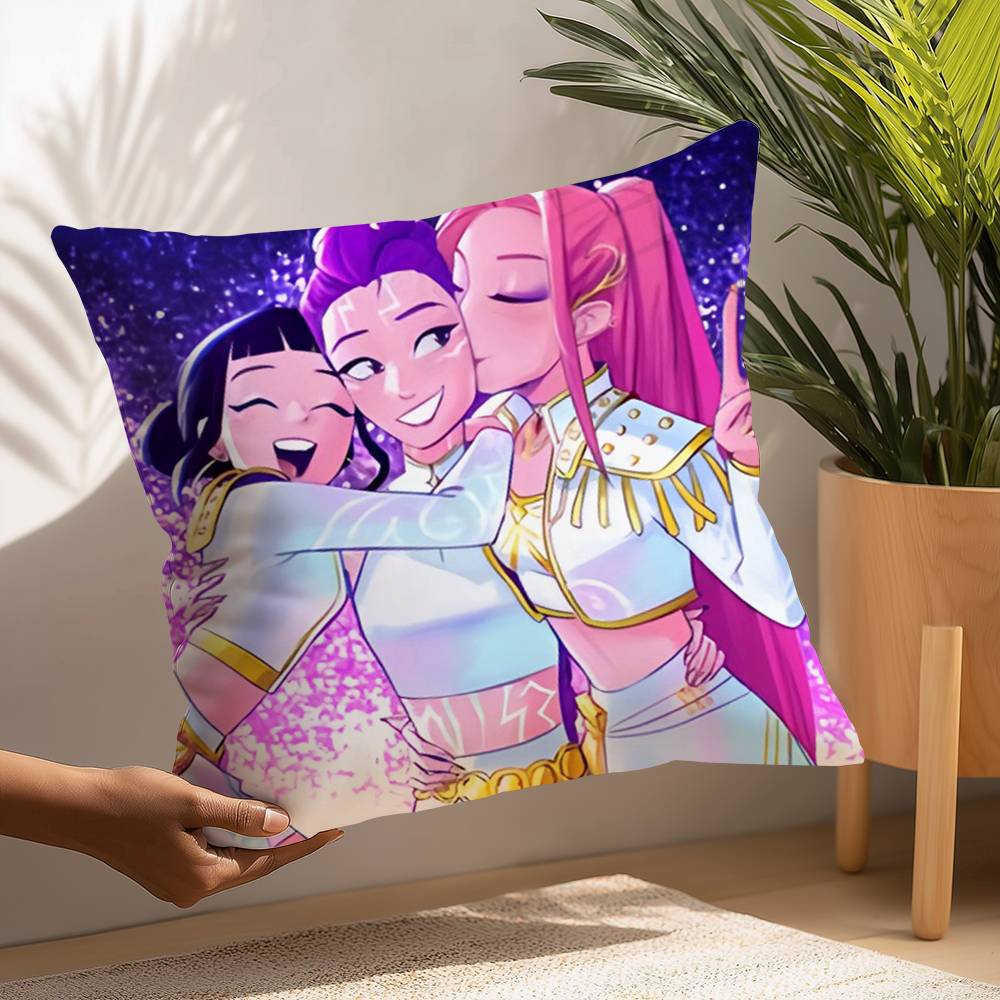 KPopS D-Demon H-Hunters Pillow Case Plush Fabric Soft  Pillowcase Double Sided Print Cushion Cover Household Gifts