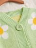 In Stock: Versatile Daisy Jacquard V-Neck Cardigan Sweater
