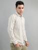 MONTE CARLO Mens Regular Fit Stripes Full Sleeve Shirt